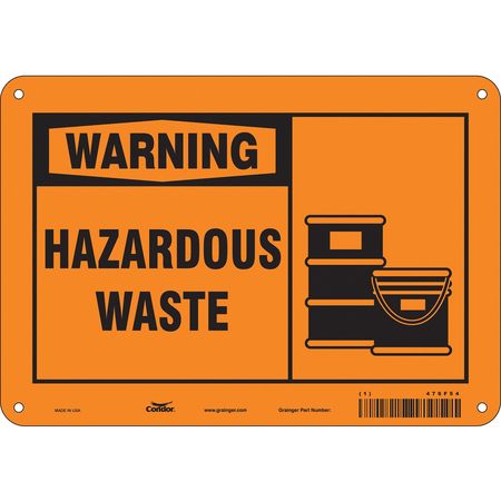 Chemical Sign,10"w,7" H,0.055" Thickness