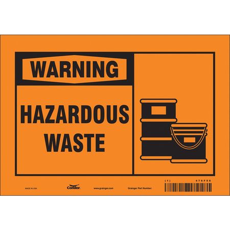 Chemical Sign,10"w,7" H,0.004" Thickness