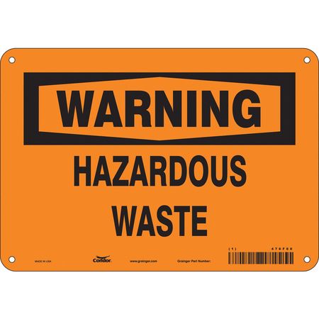 Chemical Sign,10"w,7" H,0.055" Thickness