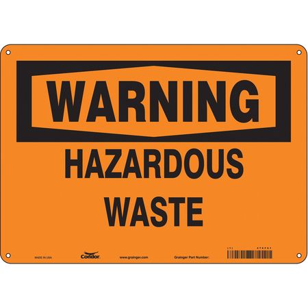 Chemical Sign,14" W,10" H,0.055" Thick (