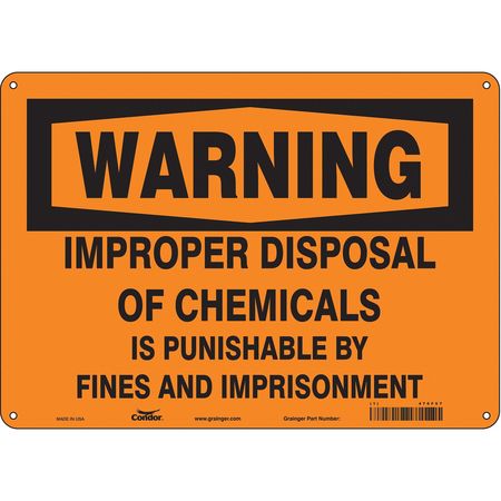 Chemical Sign,14" W,10" H,0.055" Thick (