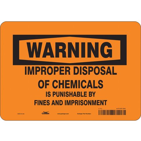 Chemical Sign,10"w,7" H,0.004" Thickness