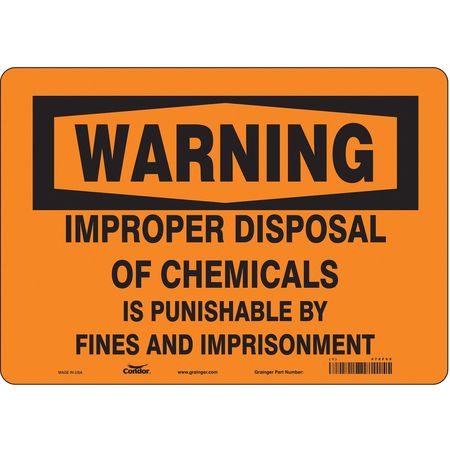 Chemical Sign,14" W,10" H,0.004" Thick (