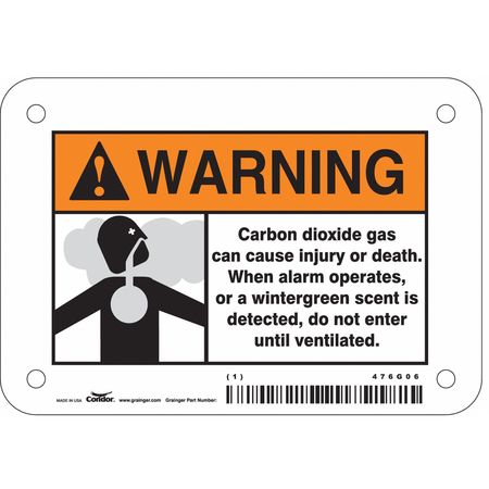 Chemical Sign,5" W,3-1/2" H,0.055" Thick