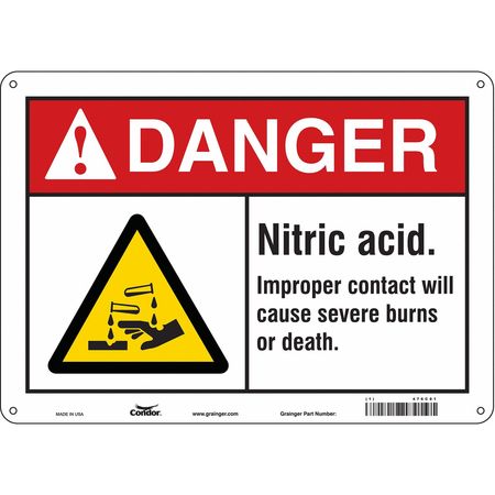 Chemical Sign,14" W,10" H,0.055" Thick (