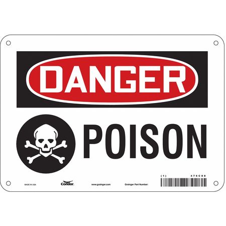 Chemical Sign,10"w,7" H,0.055" Thickness