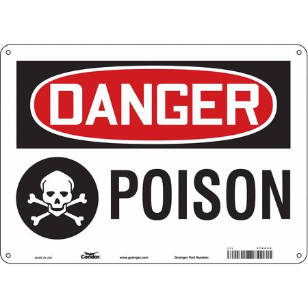 Chemical Sign,14" W,10" H,0.055" Thick (