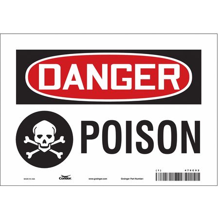 Chemical Sign,10"w,7" H,0.004" Thickness