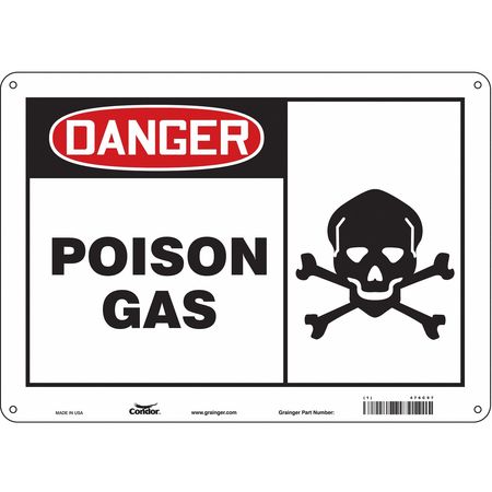 Chemical Sign,14" W,10" H,0.055" Thick (