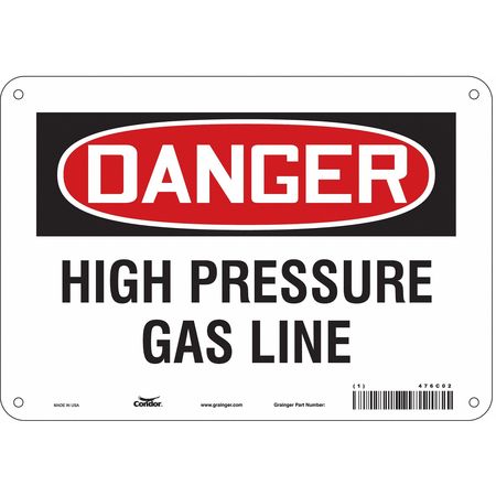 Chemical Sign,10"w,7" H,0.055" Thickness