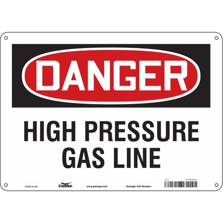 Chemical Sign,14" W,10" H,0.055" Thick (