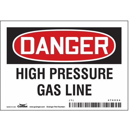 Chemical Sign,5" W,3-1/2" H,0.004" Thick