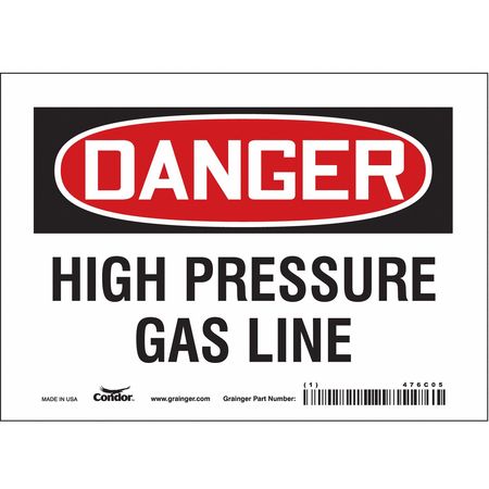 Chemical Sign,7" W,5" H,0.004" Thickness