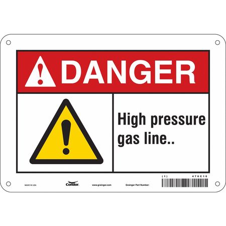 Chemical Sign,10"w,7" H,0.055" Thickness