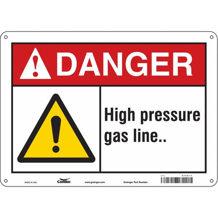 Chemical Sign,14" W,10" H,0.055" Thick (