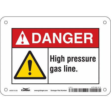 Chemical Sign,7" W,5" H,0.004" Thickness