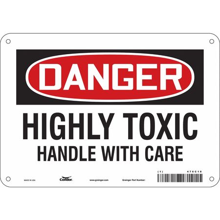 Chemical Sign,10"w,7" H,0.055" Thickness