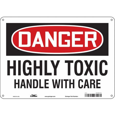 Chemical Sign,14" W,10" H,0.055" Thick (