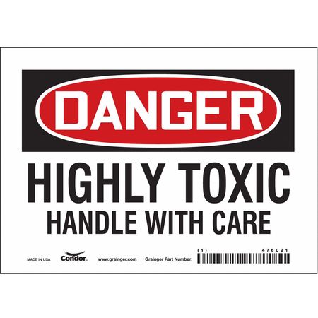 Chemical Sign,7" W,5" H,0.004" Thickness