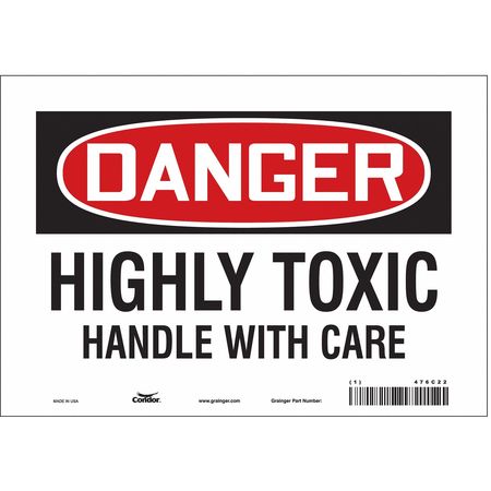 Chemical Sign,10"w,7" H,0.004" Thickness