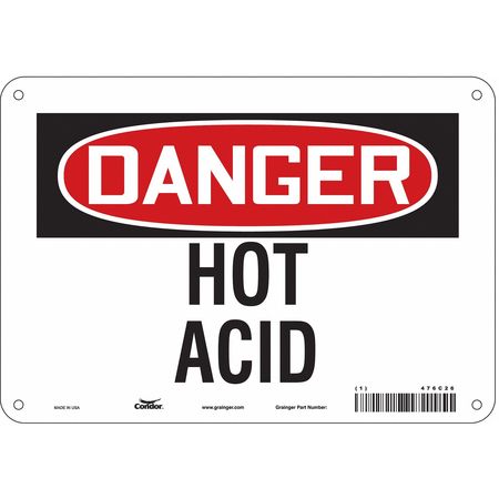 Chemical Sign,10"w,7" H,0.055" Thickness