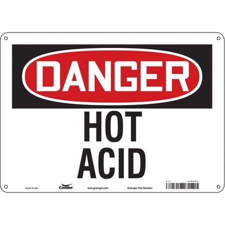 Chemical Sign,14" W,10" H,0.055" Thick (