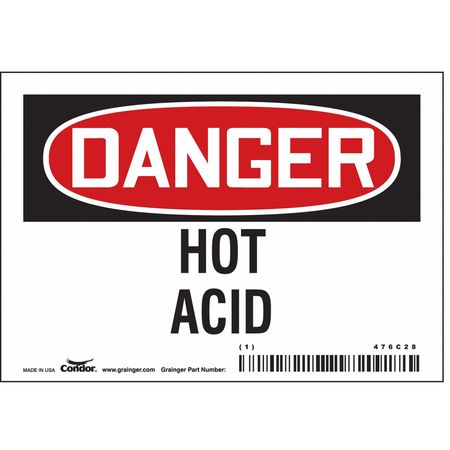 Chemical Sign,5" W,3-1/2" H,0.004" Thick