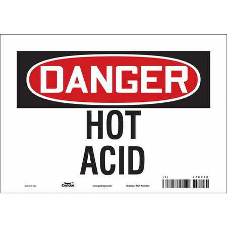 Chemical Sign,10"w,7" H,0.004" Thickness