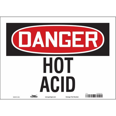 Chemical Sign,14" W,10" H,0.004" Thick (