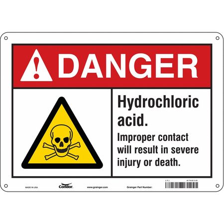 Chemical Sign,14" W,10" H,0.055" Thick (