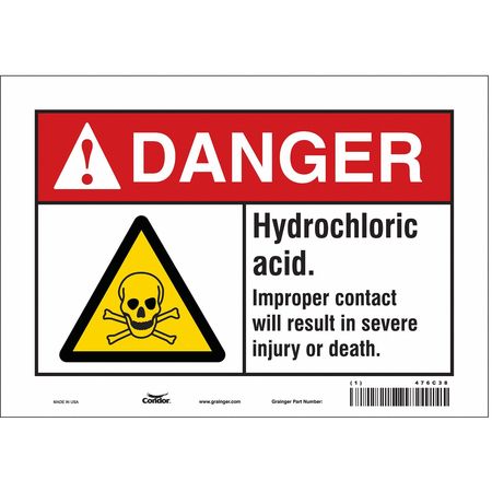 Chemical Sign,10"w,7" H,0.004" Thickness