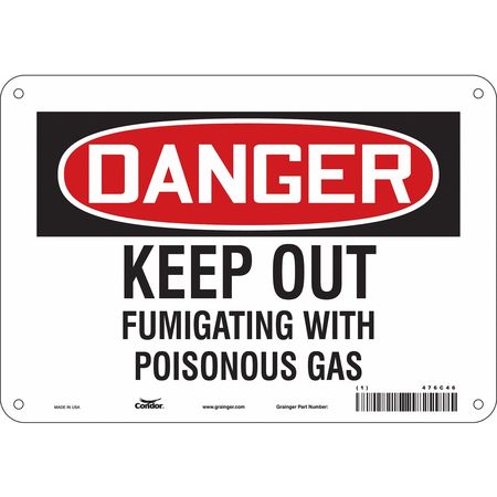 Chemical Sign,10"w,7" H,0.055" Thickness