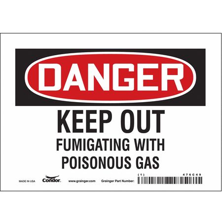 Chemical Sign,7" W,5" H,0.004" Thickness