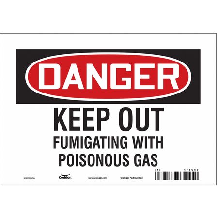 Chemical Sign,10"w,7" H,0.004" Thickness