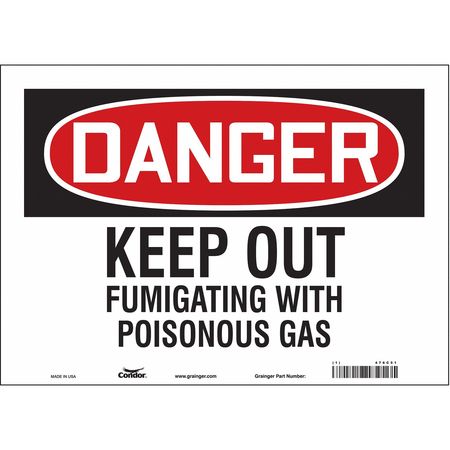 Chemical Sign,14" W,10" H,0.004" Thick (