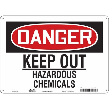 Chemical Sign,14" W,10" H,0.055" Thick (