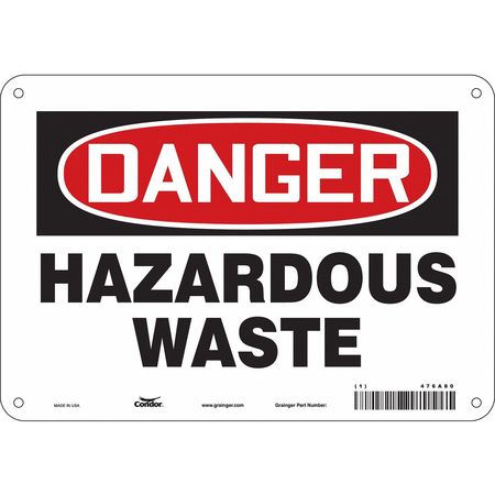 Chemical Sign,10"w,7" H,0.004" Thickness