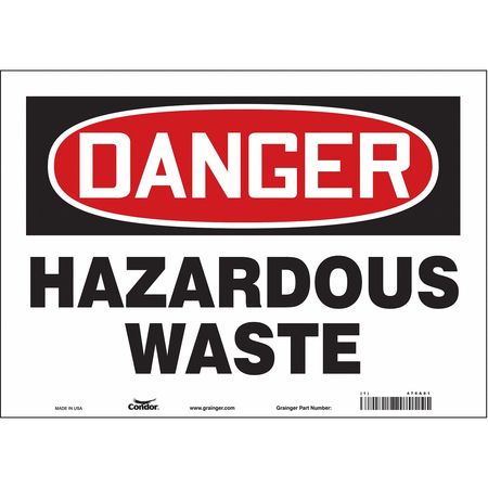 Chemical Sign,14" W,10" H,0.004" Thick (