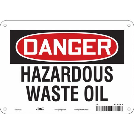 Chemical Sign,10"w,7" H,0.055" Thickness