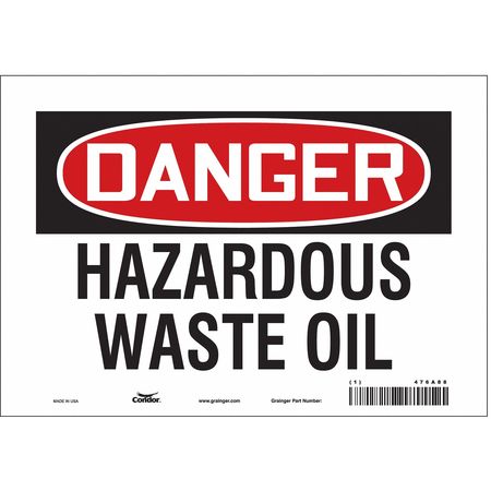 Chemical Sign,10"w,7" H,0.004" Thickness