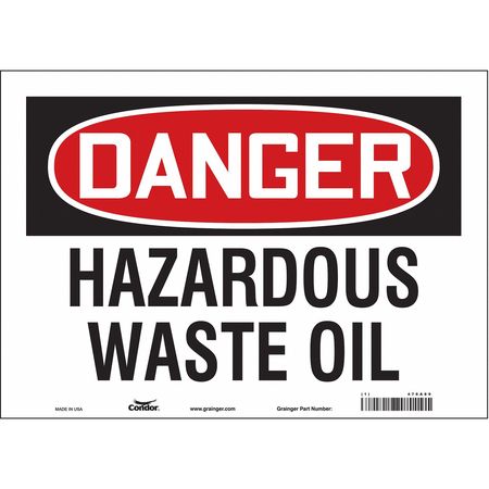 Chemical Sign,14" W,10" H,0.004" Thick (