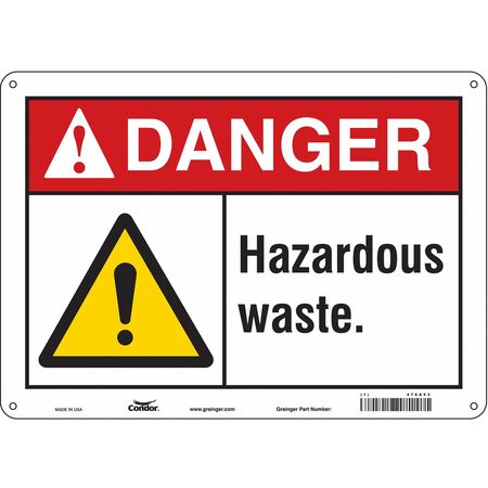 Chemical Sign,14" W,10" H,0.055" Thick (