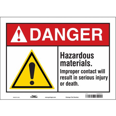 Chemical Sign,14" W,10" H,0.004" Thick (