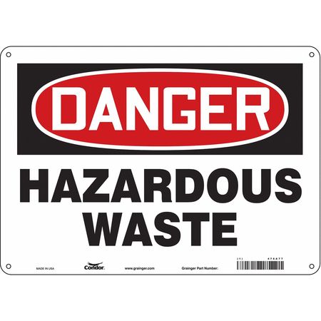 Chemical Sign,14" W,10" H,0.055" Thick (