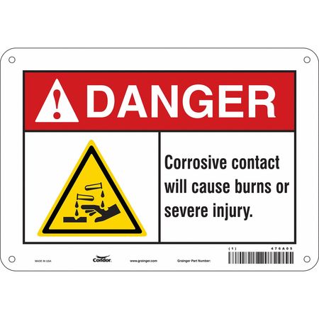 Chemical Sign,10"w,7" H,0.055" Thickness