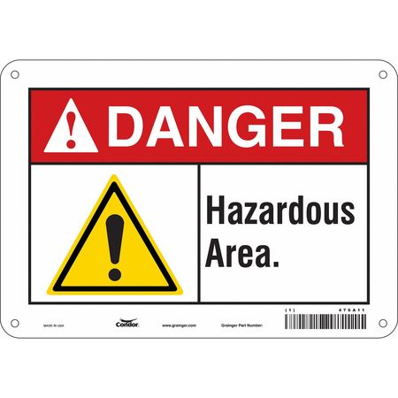 Chemical Sign,10"w,7" H,0.055" Thickness