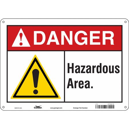 Chemical Sign,14" W,10" H,0.055" Thick (