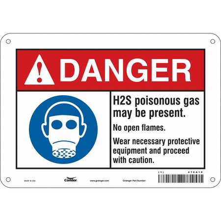 Chemical Sign,10"w,7" H,0.055" Thickness