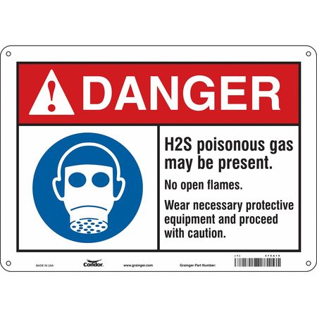 Chemical Sign,14" W,10" H,0.055" Thick (