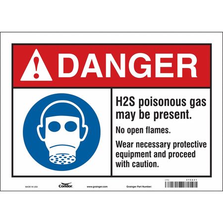 Chemical Sign,14" W,10" H,0.004" Thick (